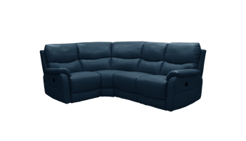 Evelyn 2 Corner 1 Manual Recliner Leather Sofa