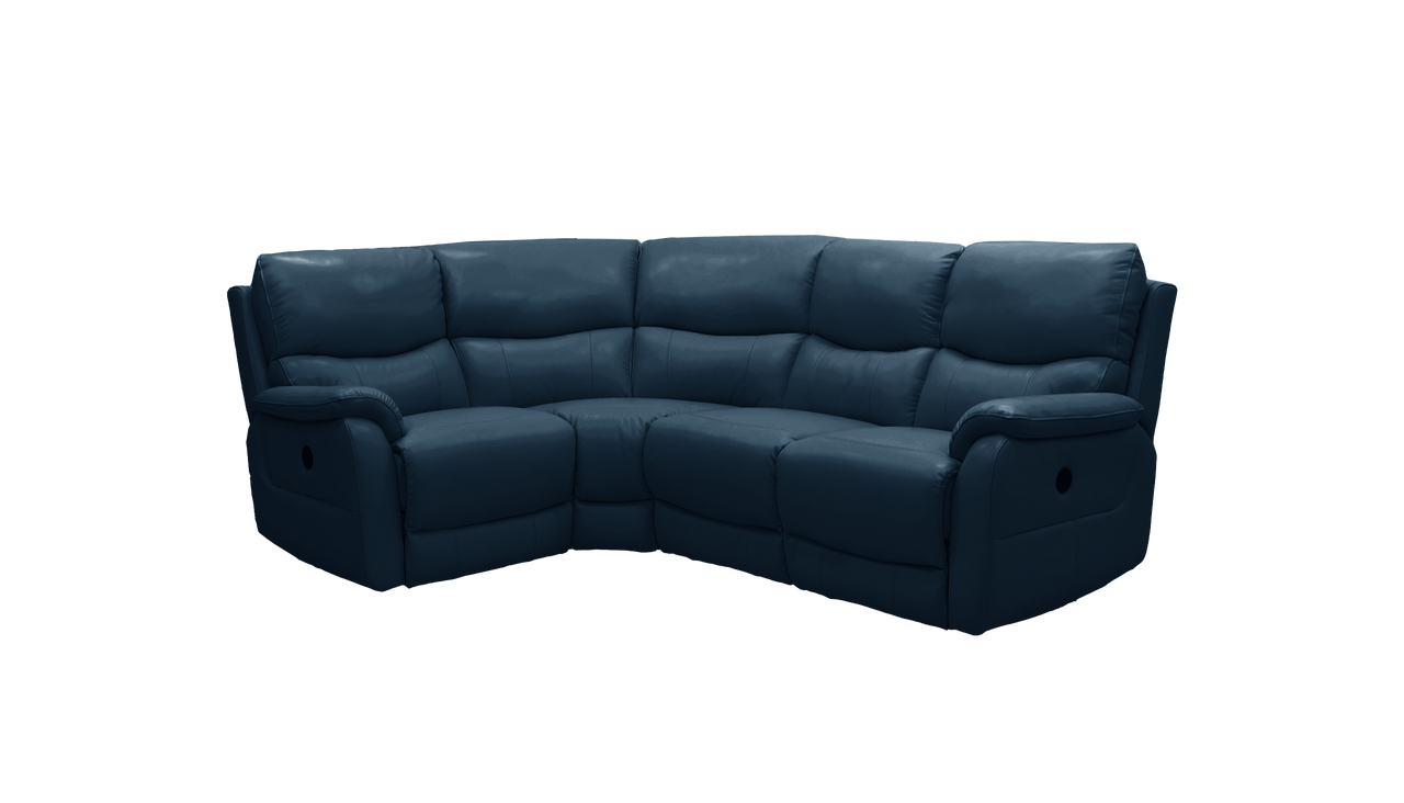 Evelyn 2 Corner 1 Power Recliner Leather Sofa