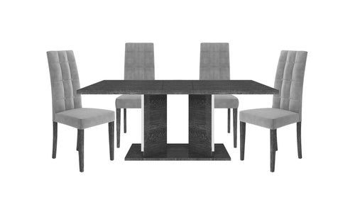 Mia Single Extending Dining Table with 4 Chairs