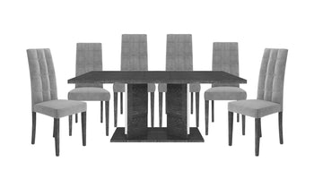 Mia Single Extending Dining Table with 6 Chairs