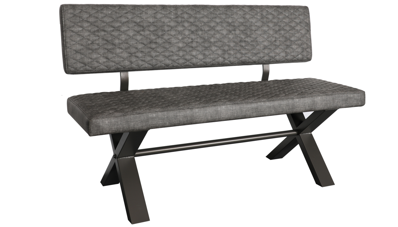 Brooklyn Small Upholstered Bench With Back