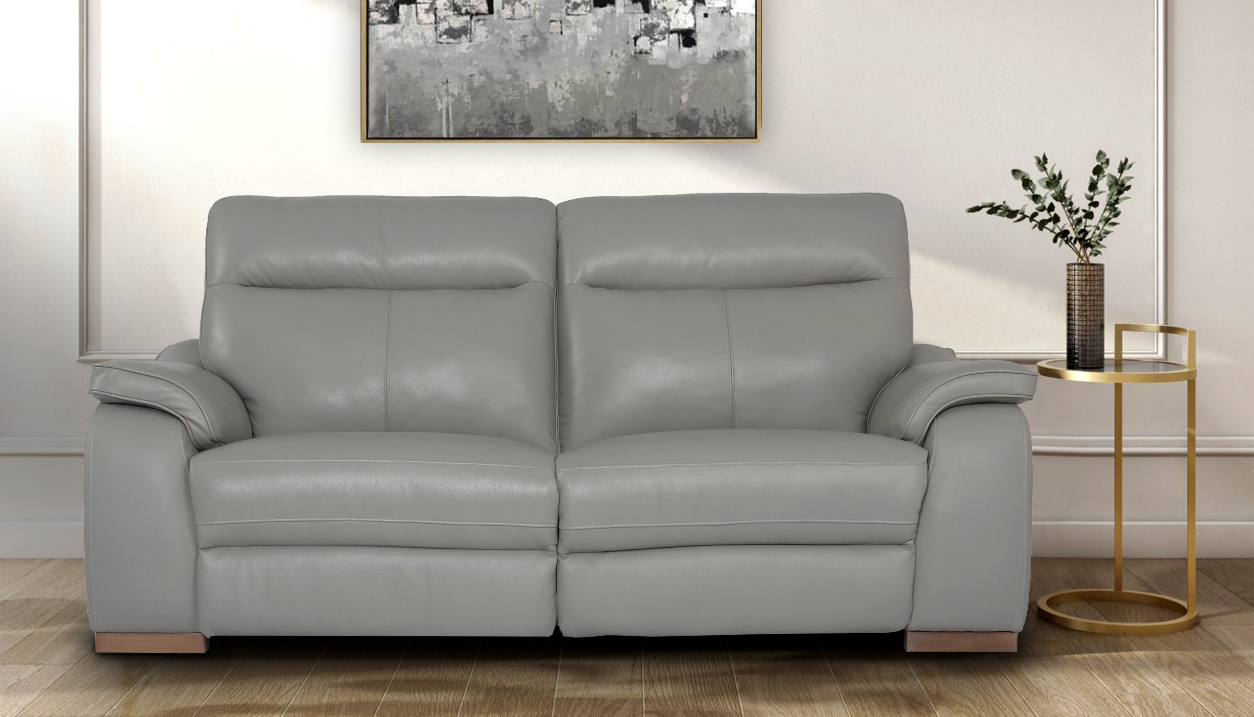 Sophia 3 Seater Manual Recliner Sofa in Leather