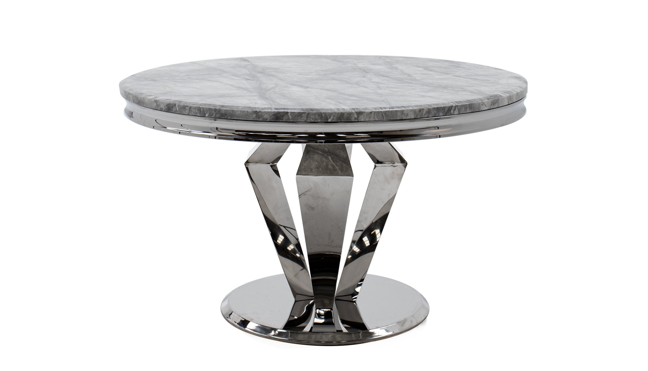 Amour 1.3m Marble Round Dining Table - AHF Furniture & Carpets