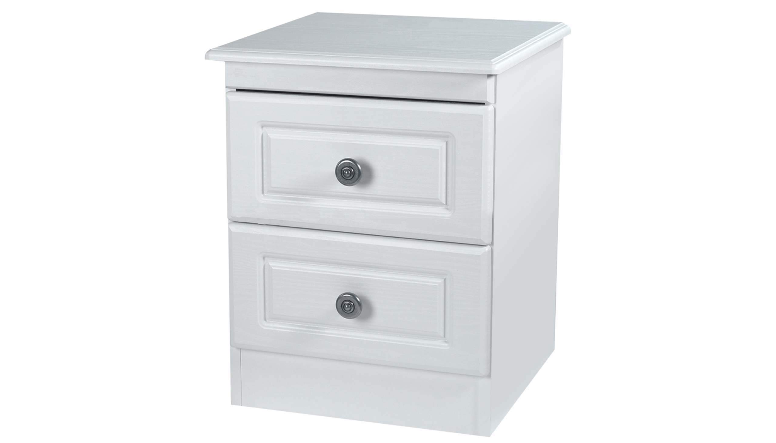 Pembroke 2 drawer bedside table - AHF Furniture & Carpets