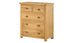 Arlington Oak 2+3 Chest of Drawers - AHF Furniture & Carpets
