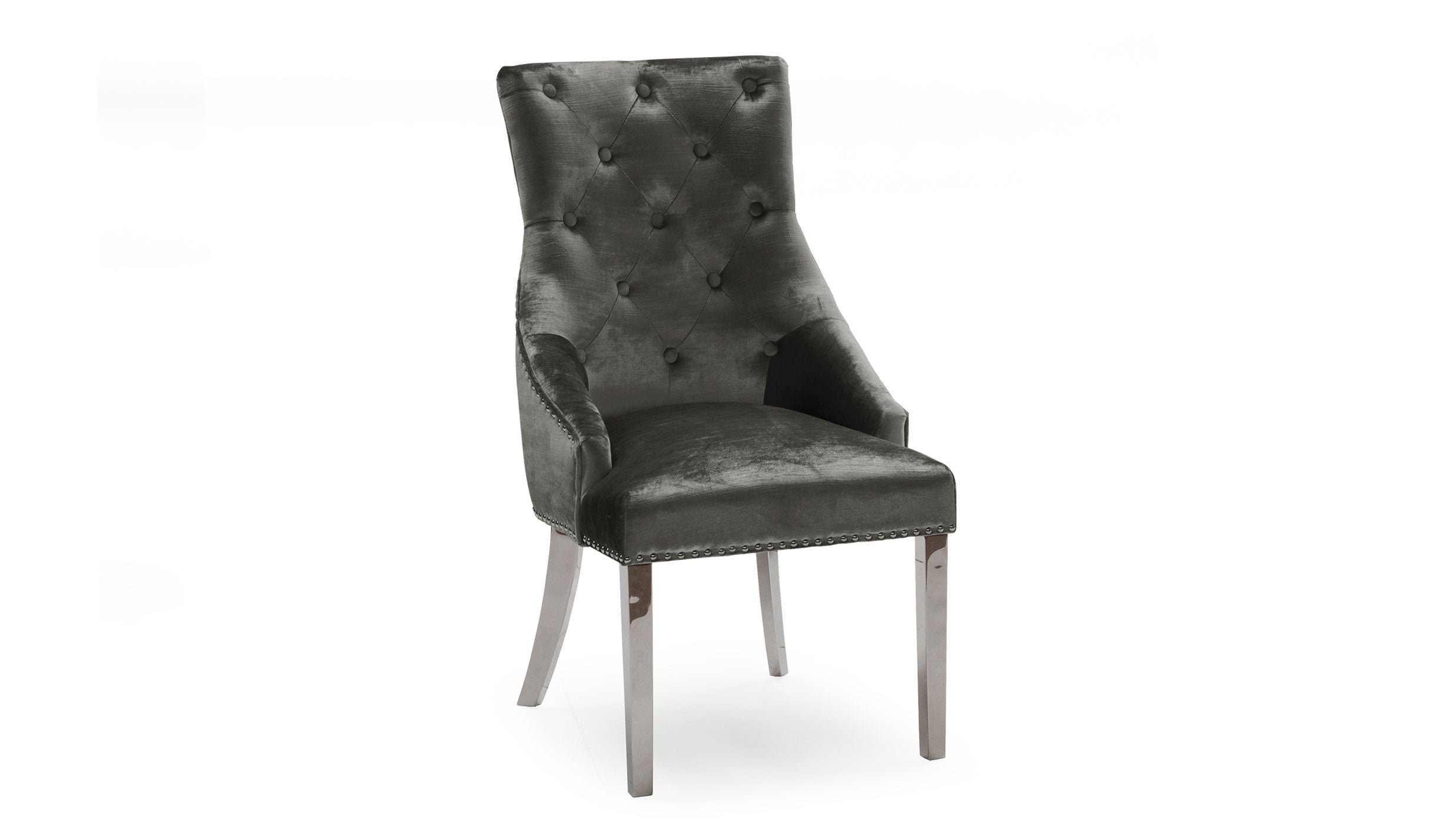 Romance Charcoal Grey Dining Chair - AHF Furniture & Carpets