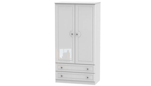 Ferndale Wide Double Wardrobe With 2 Drawers - AHF Furniture & Carpets
