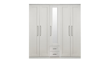 Porter 5 Door 2 Drawer 1 Mirror Wardrobe - AHF Furniture & Carpets